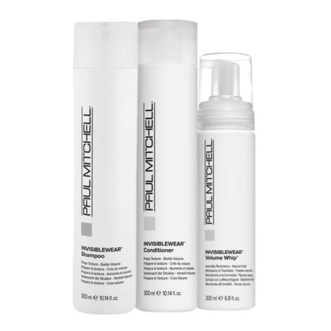 Invisiblewear Shampoo 300ml Conditioner 300ml Volume Whip 200ml