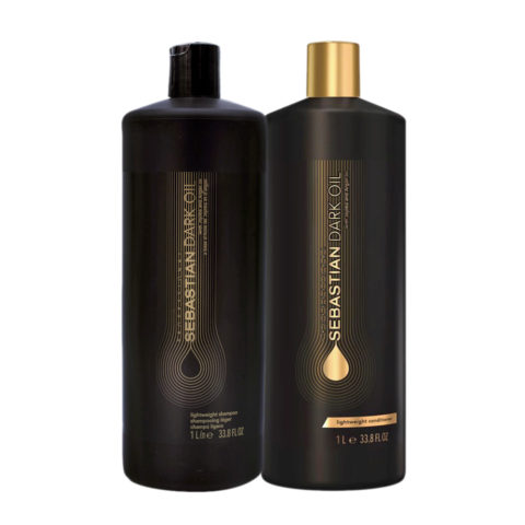 Sebastian Dark Oil Lightweight Shampoo 1000ml Conditioner 1000ml