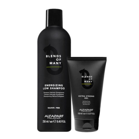 Alfaparf Milano Blends Of Many Energizing Low Shampoo 250ml Extra Strong Gel 150ml