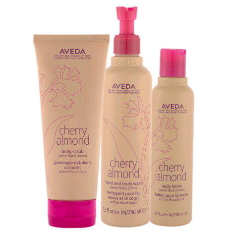 Aveda Cherry Almond Body Scrub 200ml  Hand & Body Wash 250ml Body Lotion 200ml