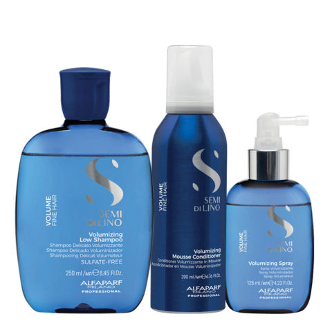 Semi Di Lino Volume Volumizing Low Shampoo 250ml Mousse Conditioner 200ml Spray 125ml