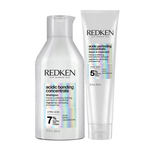 Redken Acidic Bonding Concentrate Shampoo 300ml  Leave-in Treatment 150ml