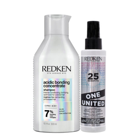 Redken Acidic Bonding Concentrate Shampoo 300ml One United All in one spray 150ml