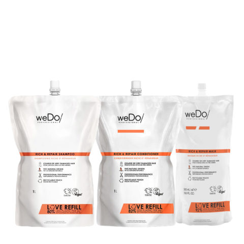 Rich & Repair Shampoo 1000ml Conditioner 1000ml Mask 500ml