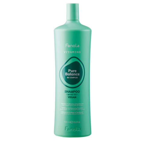 Fanola Vitamins Pure Balance Be Complex Shampoo 1000ml - ausgleichendes, reinigendes Shampoo