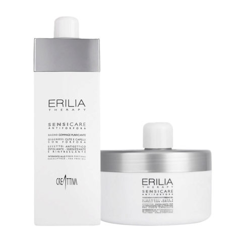 Creattiva Erilia Sensicare Anti-Schuppen-Shampoo 750ml Reinigende Maske Peeling Gel 500ml