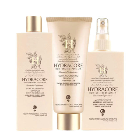 Tecna Hydracore Ultra Nourishing Shampoo 250ml Treatment 200ml Moistbooster 200ml