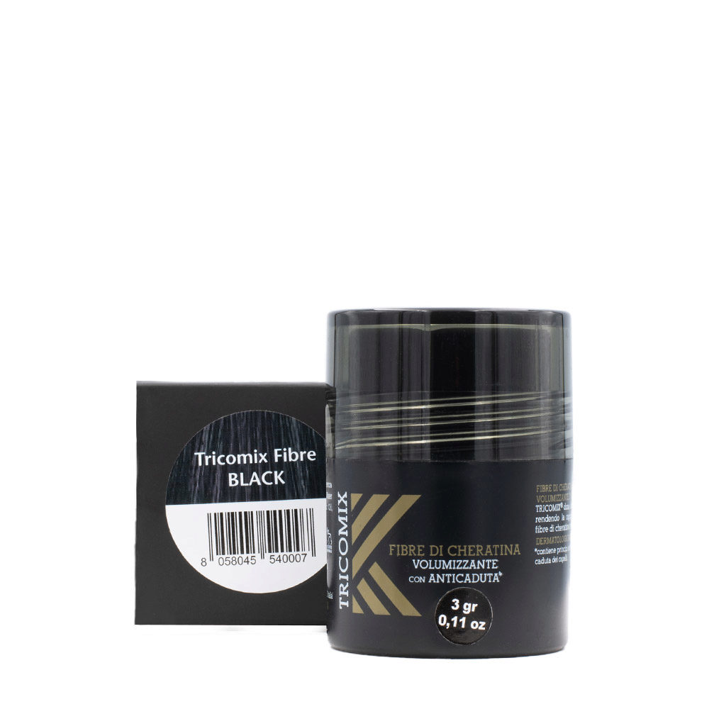 Tricomix Fibre Di Cheratina Black 3gr - voluminisierende Keratinfasern mit Anti-Fall-Wirkung