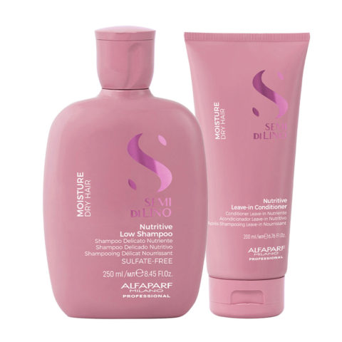 Semi Di Lino Moisture Nutritive Low Shampoo 250ml Leave-In Conditioner 200ml