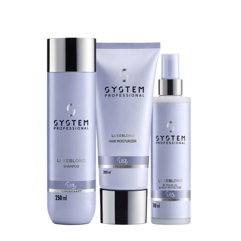 System Professional LuxeBlond Shampoo 250ml Conditioner 200ml  Bi-Phase 180ml