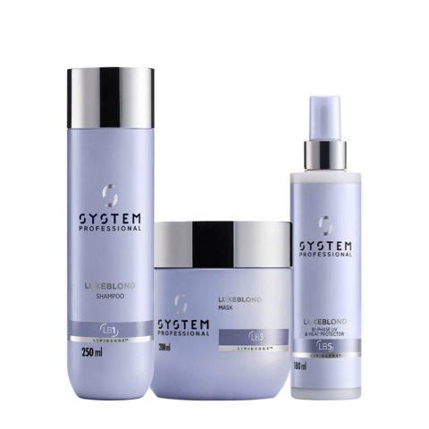 System Professional LuxeBlond Shampoo 250ml  Mask 200ml Bi-Phase 180ml