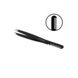 Lussoni Make Up Slant Tweezers With Comb 9.9cm - Augenbrauenpinzette mit Kamm