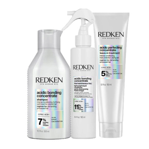 Acidic Bonding Concentrate Shampoo 300ml Lightweight Liquid Conditioner 190ml Leave-in Treatment 150ml