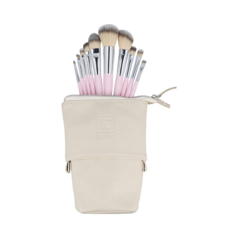 Makeup Brushes 10pz + Case Set Pink - Pinselset
