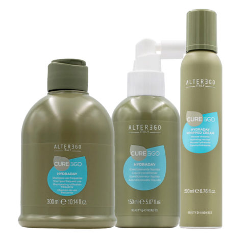 CurEgo Hydraday Shampoo 300ml Liquid Conditioner 150ml Whipped Cream 200ml