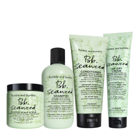 Bb. Seaweed Whipped Scrub 200ml Shampoo 200ml Conditioner 200ml Air Dry Cream 150ml