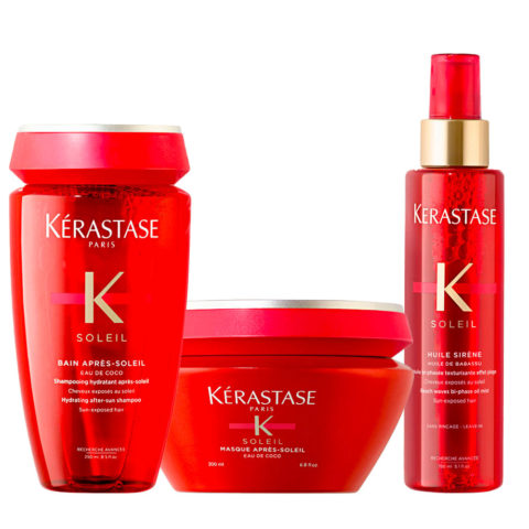 Kerastase Soleil Shampoo Apres Soleil 250ml Masque 200ml Huile Sirène 150ml