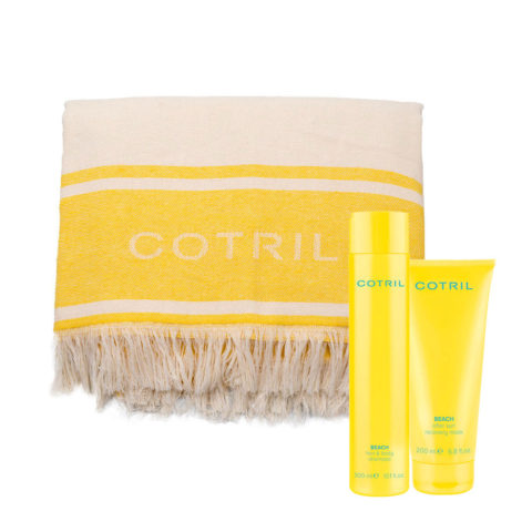 Cotril Beach Hair & Body Shampoo 300ml After Sun Recovery Mask 200ml + Strandtuch  als Geschenk
