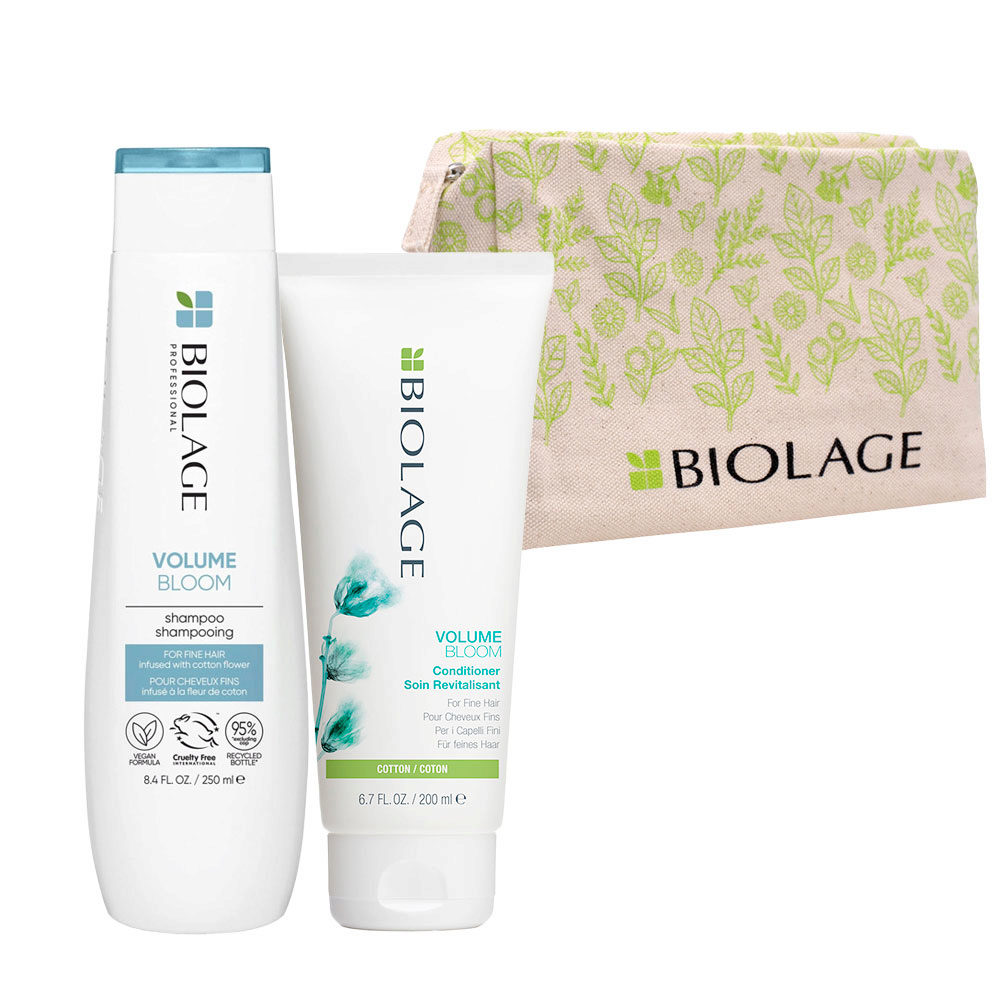 Biolage Volumebloom Shampoo 250ml Conditioner 200ml + Pochette Summer GRATIS