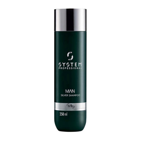 System Professional Man Silver Shampoo M1s 250ml - Shampoo für graues und weißes Haar