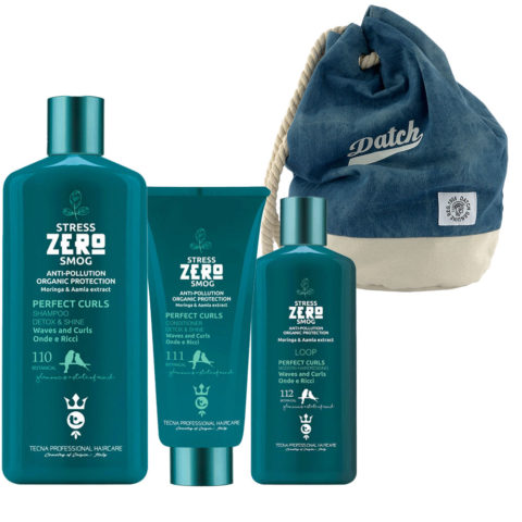 Tecna Zero Perfect Curls Shampoo 400ml Conditioner 200ml Curls Loop 200ml Tecna Turnbeutel