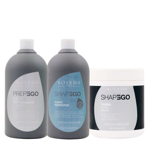 Shapego PrepEgo 0.0 Deep Cleansing Shampoo 1000ml Shape Perfector 1000ml Taming Mask 1000ml
