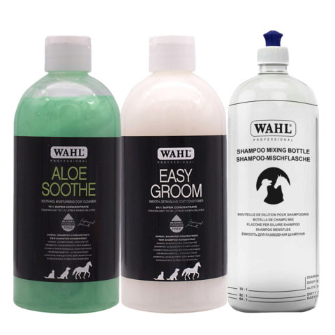 Wahl Pro Pet Aloe Soothe Shampoo 500ml Groom Conditioner 500ml Shampoo Mixing Bottle