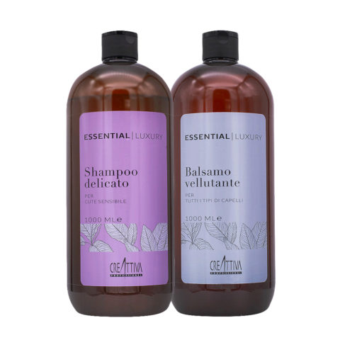 Essential Luxury Shampoo Delicato 1000ml Balsamo Vellutante 1000ml