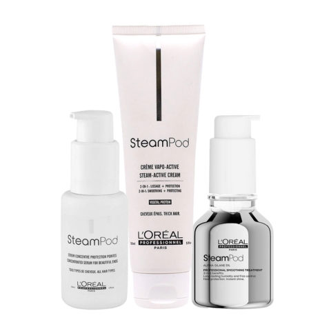 Steampod Serum Concentré Protection Pointes 50ml Crème Vapo Activée 150ml Smoothing Treatment Concentrate 50ml