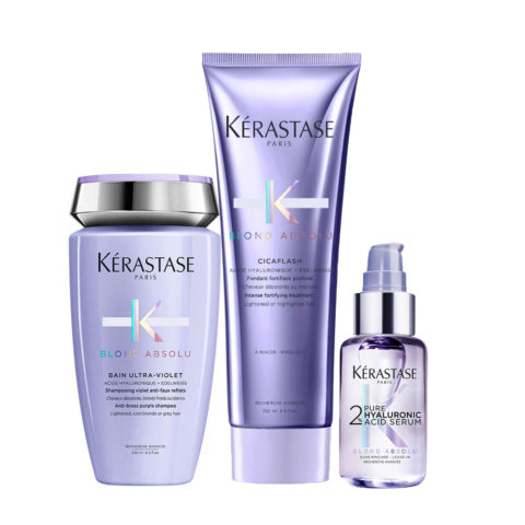 Blond Absolu Bain Ultra Violet 250ml Cicaflash 250ml Serum 2% Hyaluronic Acid 50ml