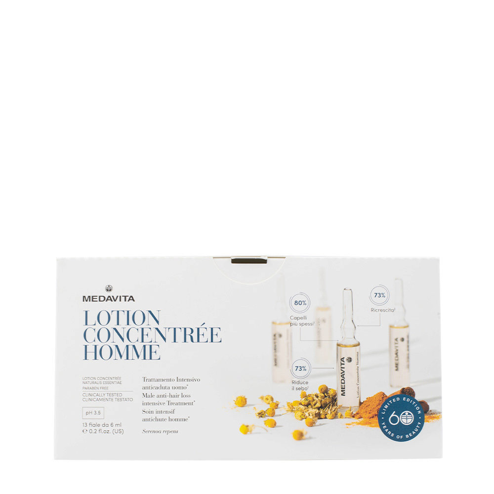 Medavita Lotion Concentrèe Homme Limited Edition Anti Hair Loss Treatment 13x6ml - Intensive Anti-Haarausfall Behandlung