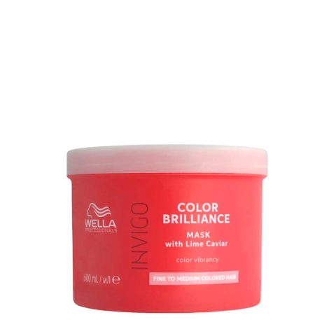 Wella Invigo Color Brilliance Fine Vibrant Color Mask 500ml   - Maske für normales-feines Haar
