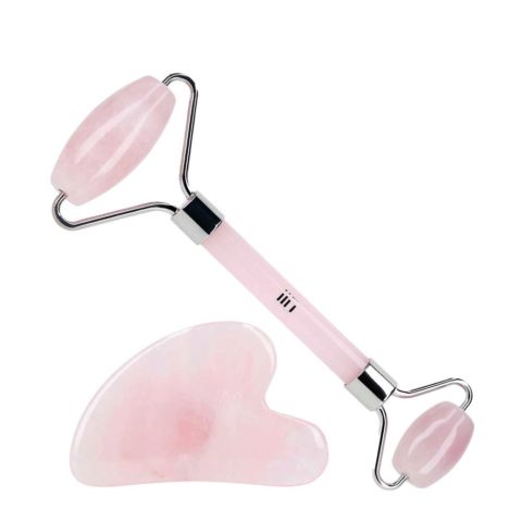 Ilū Make Up Rose Quartz Gua Sha Stone Rose Quarz Facial Roller