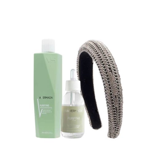 VIAHERMADA Purifyng Shampoo 250ml Lotion 125ml + Gewölbtes Stirnband Als Geschenk