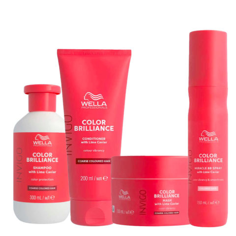 Wella Invigo Color Brilliance Coarse Shampoo 300ml Conditioner 200ml Mask 150ml Spray 150ml