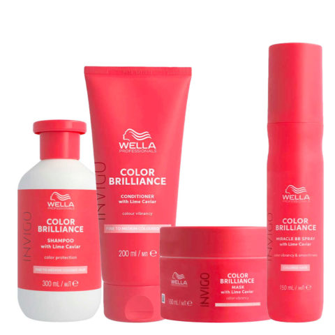 Wella Invigo Color Brilliance Fine Shampoo 300ml Conditioner 200ml Mask 150ml Spray 150ml