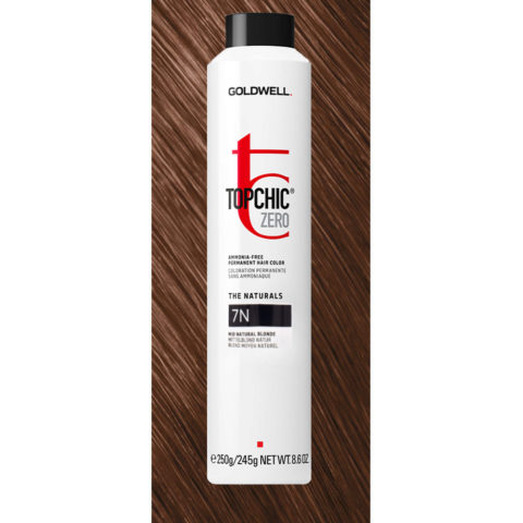 7N Topchic Zero The Naturals Mid Natural Blonde Can 250ml  - Permanente Farbe ohne Ammoniak