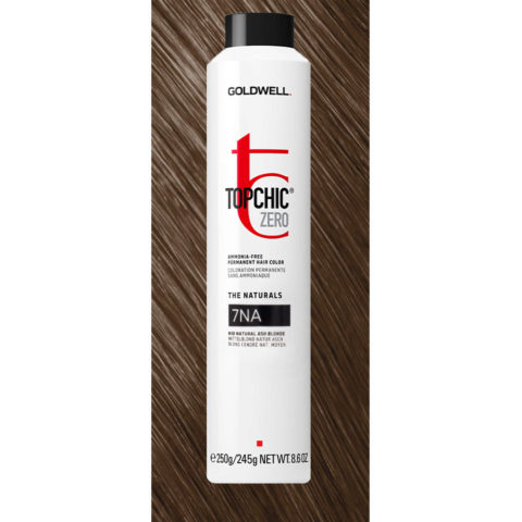 7NA Topchic Zero The Naturals Mid Natural Ash Blonde Can 250ml - Permanente Farbe ohne Ammoniak