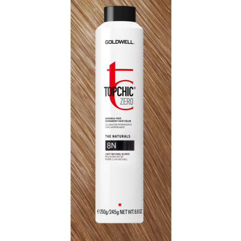 8N Topchic Zero Light Natural Blonde Can 250ml   - Permanente Farbe ohne Ammoniak