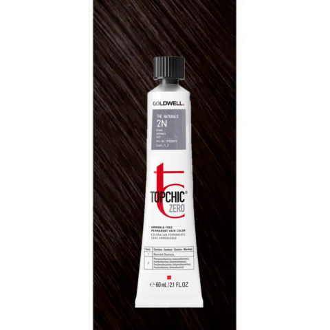 2N Topchic Zero The Naturals Black tb 60ml - Permanente Farbe ohne Ammoniak