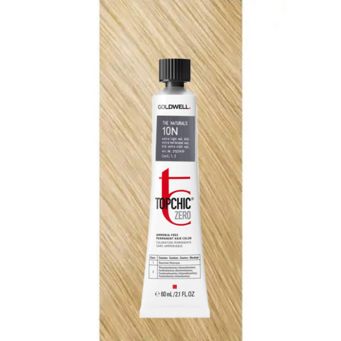 10N Topchic Zero Extra Light Natural Blonde tb 60ml - Permanente Farbe ohne Ammoniak