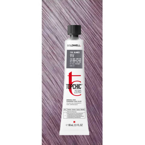 9V Topchic Zero  Very Light Violet Blonde tb 60ml  - Permanente Farbe ohne Ammoniak