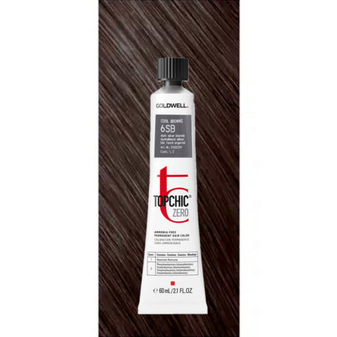 6SB Topchic Zero Dark Silver Blonde tb 60ml - Permanente Farbe ohne Ammoniak