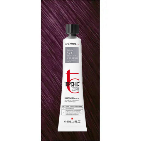 6VA Topchic Zero Cool Reds Dark Violet Ash Blonde tb 60ml - Permanente Farbe ohne Ammoniak