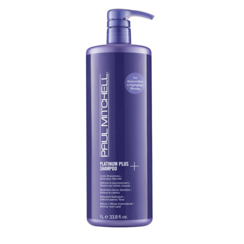 Platinum Plus Shampoo 1000ml - Tönungsshampoo für blondes Haar
