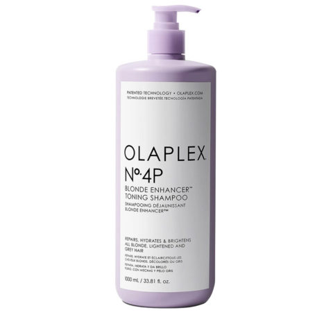 Olaplex N° 4P Blonde Enhancer Toning Shampoo 1000ml - Tönungsshampoo für blondes und graues Haar