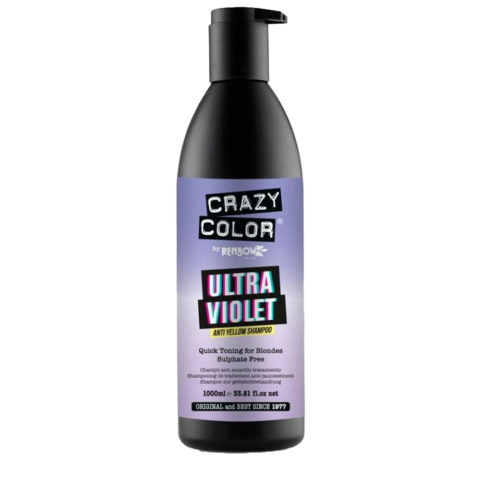 Crazy Color No Yellow Shampoo Ultraviolet 1000ml - Anti-Gelbstich Shampoo