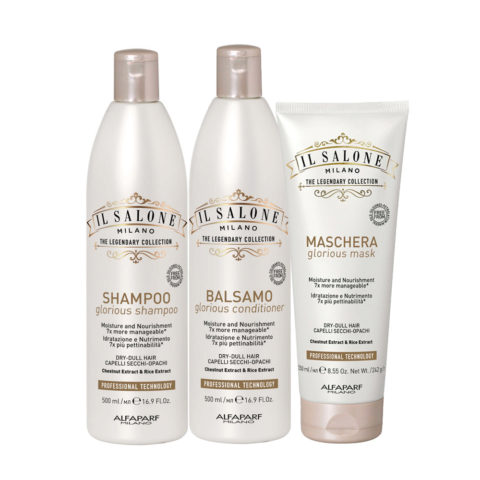 Il Salone Milano Glorious Shampoo 500ml Conditioner 500ml Mask 250ml