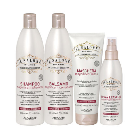 Il Salone Milano Magnificent Shampoo 500ml Conditioner 500ml Mask 250ml Leave-In Spray 200ml