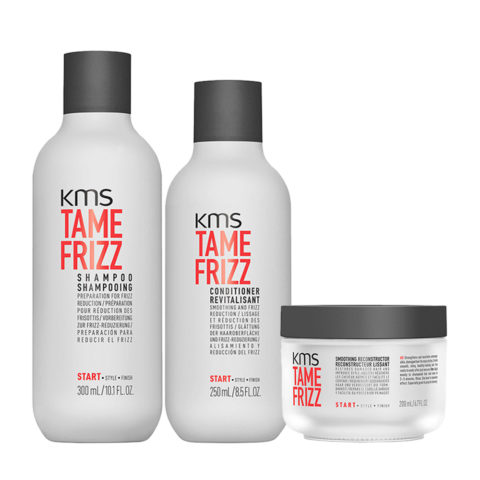 KMS Tame Frizz Shampoo 300ml Conditioner 250ml  Smoothing Reconstructor 200ml